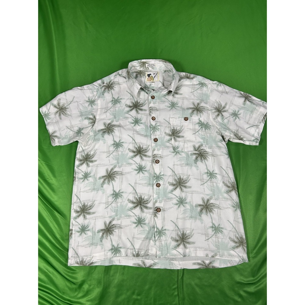 Vintage Ron Chereskin 100% Rayon Palm Tree Aloha Shirt